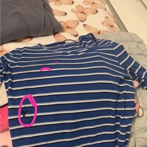 Garage Blue and White Striped Top